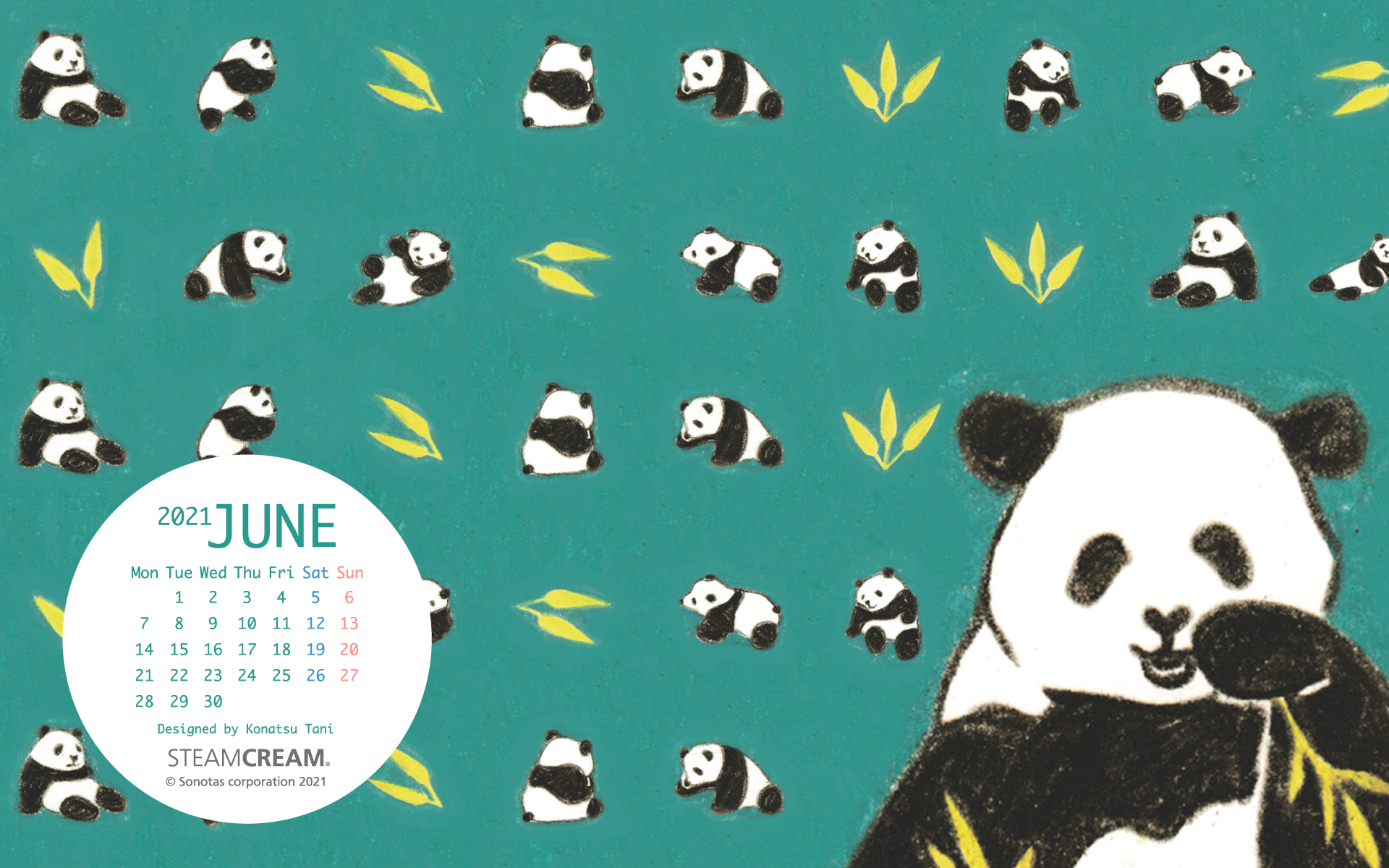 21年6月デザインカレンダー スチームクリーム公式ブログ